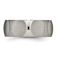 Titanium Faceted 8mm Satin Band view 3