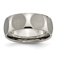 Titanium Faceted 8mm Satin Band view 1