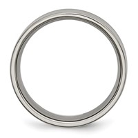 Titanium Grooved 8mm Polished Band view 2