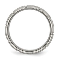 Titanium Brushed Center 8mm Grooved Band view 2