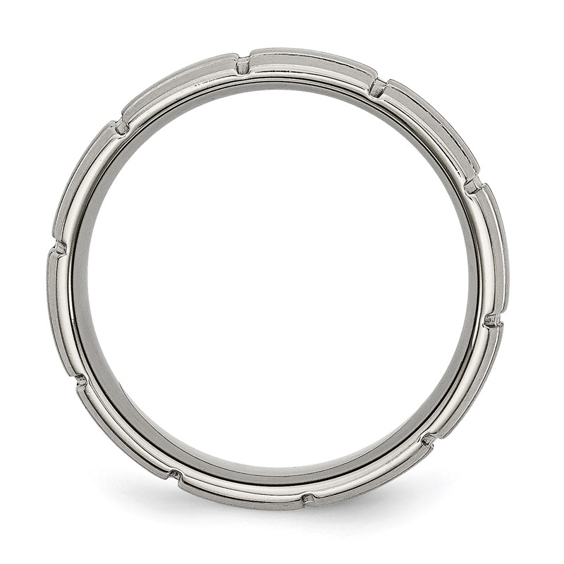 Titanium Brushed Center 8mm Grooved Band