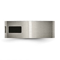 Chisel Titanium Brushed Band with Black Rubber 8mm Flat view 3