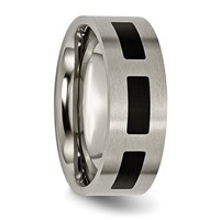 Chisel Titanium Brushed Band with Black Rubber 8mm Flat view 5