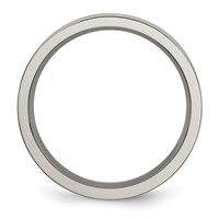 Chisel Titanium Brushed and Polished 6mm Grooved Band view 2
