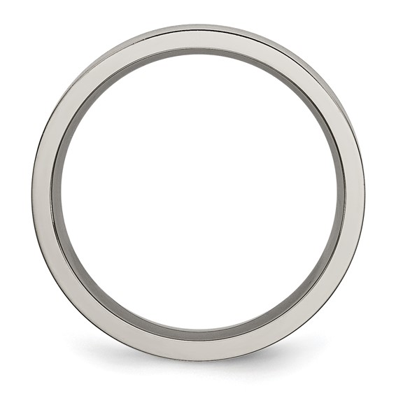 Chisel Titanium Brushed and Polished 6mm Grooved Band