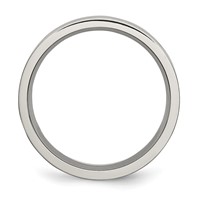 Chisel Titanium Brushed and Polished 6mm Grooved Band view 2