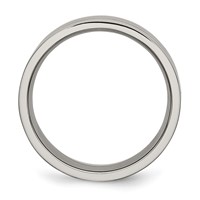 Chisel Titanium Brushed Center 8mm Grooved Band view 2