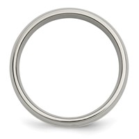 Chisel Titanium Polished Band with 14K Gold Inlay 6mm view 2