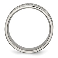 Titanium Polished 8mm Weave Design Band view 2