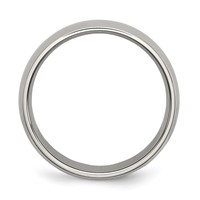 Chisel Titanium Polished 6mm Half Round Band view 2