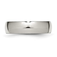 Chisel Titanium Polished 6mm Half Round Band view 3