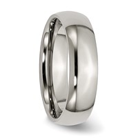 Chisel Titanium Polished 6mm Half Round Band view 4