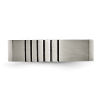 Titanium Flat Grooved 6mm Brushed Band view 3
