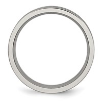 Chisel Titanium Brushed and Polished 6mm Grooved Band view 2