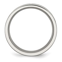 Chisel Titanium Polished Black Enamel 6mm Flat Band view 2