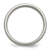 Chisel Titanium Brushed Band with Sterling Silver Inlay 8mm view 2