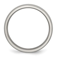 Chisel Titanium Polished 4mm Half Round Band view 2