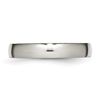 Chisel Titanium Polished 4mm Half Round Band view 3