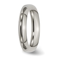 Chisel Titanium Polished 4mm Half Round Band view 4