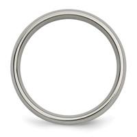 Chisel Titanium Polished Band with 14K Gold Inlay 5mm view 2