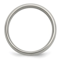 Chisel Titanium Brushed Band with 14K Gold Inlay 8mm view 2