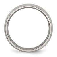 Chisel Titanium Polished 7mm Half Round Band view 2
