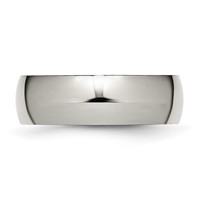 Chisel Titanium Polished 7mm Half Round Band view 3