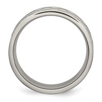 Titanium Satin and Polished Checkered 8mm Band view 2