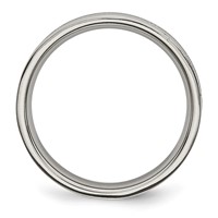 Chisel Titanium Brushed Center 4mm Roman Numerals Band view 2