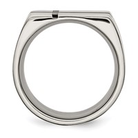 Titanium 10mm Black Enamel Cross Brushed Band view 2