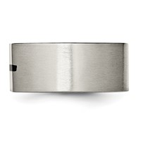 Titanium 10mm Black Enamel Cross Brushed Band view 3