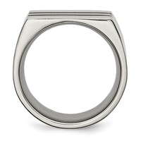 Titanium Brushed Black Enamel Stripes 10mm Band view 2