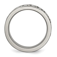 Chisel Titanium Brushed 7mm Chain Inlay Band view 2