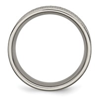 Titanium Brushed Patterned 8mm Flat Band view 2