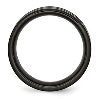Chisel Titanium Polished Black IP-plated Band with Grey Carbon Fiber Inlay 8mm view 2