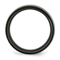 Titanium 8mm Black IP-plated Polished Band view 2