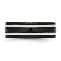 Titanium 8mm Black IP-plated Polished Band view 3