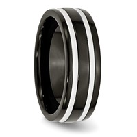 Titanium 8mm Black IP-plated Polished Band view 4