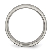 Titanium Satin Center 7mm Fancy Design Band view 2