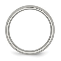 Chisel Titanium Brushed 6mm Half Round Band view 2
