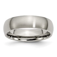 Chisel Titanium Brushed 6mm Half Round Band view 1