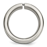 Chisel Titanium Brushed and Polished Black IP-plated Cable 0.05 Carat Diamond 10mm Band view 2
