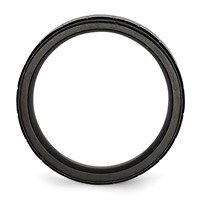 Chisel Titanium Brushed Center Black IP-plated 9mm Band view 2
