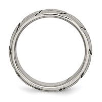 Chisel Titanium Brushed and Polished 8mm Band view 2