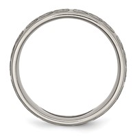 Chisel Titanium Brushed Celtic Laser Design 8mm Band view 2