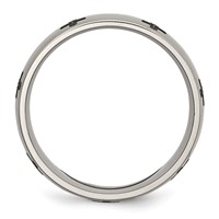Chisel Titanium Brushed Cross Laser Design 8mm Band view 2