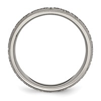 Chisel Titanium Brushed Serenity Prayer Laser Design 8mm Band view 2