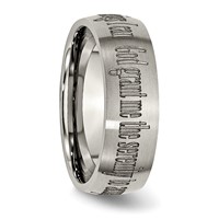 Chisel Titanium Brushed Serenity Prayer Laser Design 8mm Band view 5