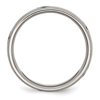 Chisel Titanium Brushed Masonic Laser Design 8mm Band view 2