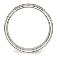Chisel Titanium Brushed Cross Laser Design 8mm Band view 2